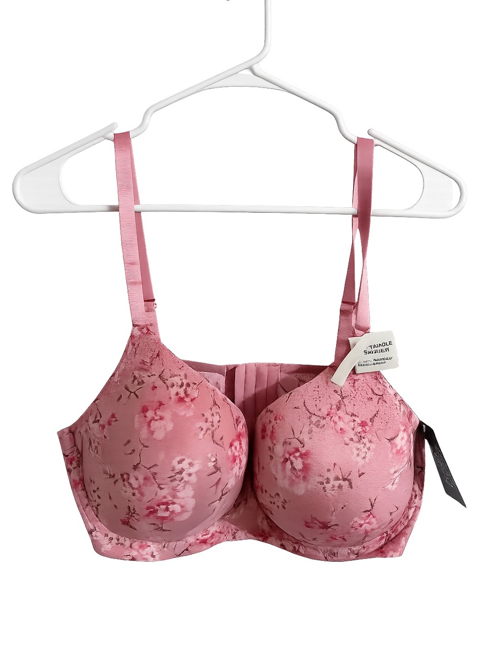 Laura Ashley Floral Lightly Lined Bra 42D Pink Rose Print NWT